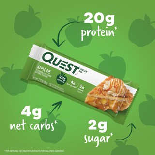 Foto 2 | Foto 2 | Tarta De Manzana Protein Bar Quest Nutrition 20 G De Proteína 12 Unidades - Venta Internacional.