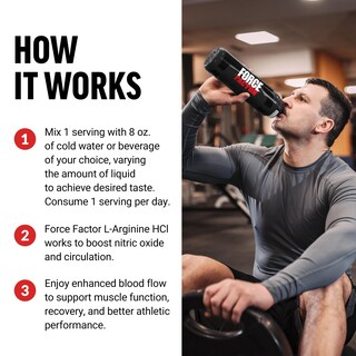 Foto 4 | Foto 4 | Suplemento Force Factor L-arginina Hcl 6000 Mg En Polvo Sin Sabor - Venta Internacional.