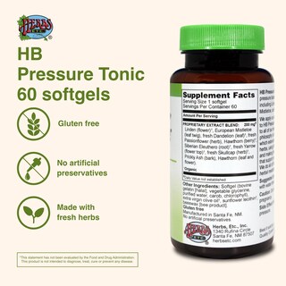 Foto 2 | Foto 2 | Hierbas Suplementarias Etc. Tónico Hb Pressure Tonic 60 Cápsulas Blandas - Venta Internacional.