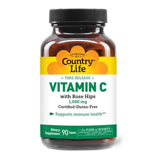 Foto 1 | Foto 1 | Suplemento Country Life De Vitamina C De 1000 Mg Con Rosa Mosqueta 90 Comprimidos - Venta Internacional.