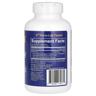 Foto 2 | Foto 2 | Supplement Natural Stacks Magtech Magtech Magnesium Complex 180 Cápsulas - Venta Internacional.