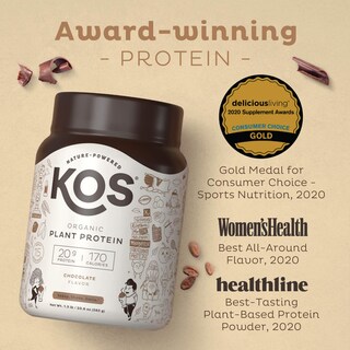 Foto 2 | Foto 2 | Proteína En Polvo Kos Chocolate Orgánico A Base De Plantas 450 G - Venta Internacional.