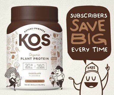 Foto 5 | Foto 5 | Proteína En Polvo Kos Chocolate Orgánico A Base De Plantas 450 G - Venta Internacional.
