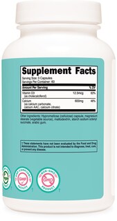 Foto 5 | Foto 5 | Suplemento Nutricost Calcio 600 Mg Más Vitamina D3 12 5 Mcg 180 Cápsulas - Venta Internacional.