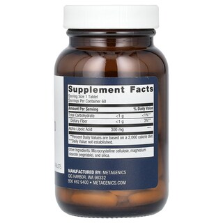 Foto 2 | Foto 2 | Suplemento Metagenics Meta Lipoate 300 300 Mg 60 Comprimidos - Venta Internacional.