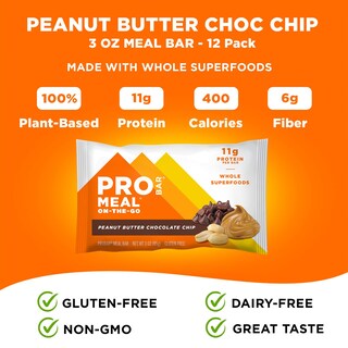 Foto 4 | Foto 4 | Meal Bar Probar Con Chispas De Chocolate Con Mantequilla De Maní 12 X 390 Kcal - Venta Internacional.