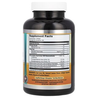 Foto 2 | Foto 2 | Aceite De Hígado De Bacalao Noruego Supplement Amazing Nutrition 1250 Mg - Venta Internacional.