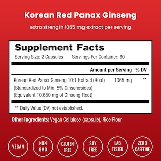 Foto 6 | Foto 6 | Suplemento Nutrachamps Korean Red Panax Ginseng Cápsulas - Venta Internacional.