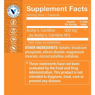 Foto 3 | Foto 3 | Complement The Vitamin Shoppe Acetil-l-carnitina 500 Mg 60 Cápsulas - Venta Internacional.