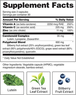 Foto 2 | Foto 2 | Suplementos Snap Eye Health Luteína Y Zeaxantina 60 Cápsulas - Venta Internacional.
