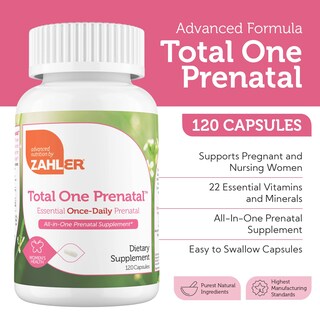 Foto 2 | Foto 2 | Vitaminas Prenatales Zahler Total One Para Mujer 120 Cápsulas - Venta Internacional.