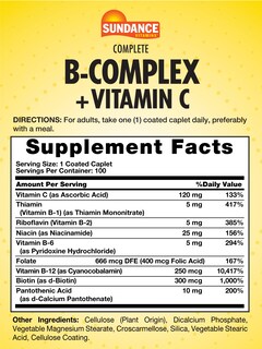 Foto 2 | Foto 2 | Complemente Sundance Complete B-complex Con Vitamina C 100 Comprimidos - Venta Internacional.