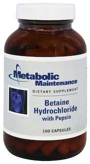 Foto 1 | Foto 1 | Suplemento Metabolic Maintenance Betaine Hcl Con Pepsina 100 Cápsulas - Venta Internacional.