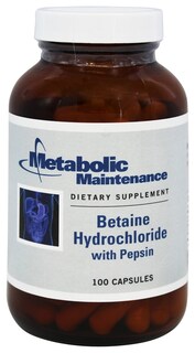 Foto 2 | Foto 2 | Suplemento Metabolic Maintenance Betaine Hcl Con Pepsina 100 Cápsulas - Venta Internacional.