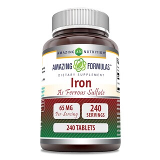 Foto 1 | Foto 1 | Suplemento de Hierro Amazing Formulas Sulfato Ferroso 65 mg 240 Comprimidos - Venta Internacional