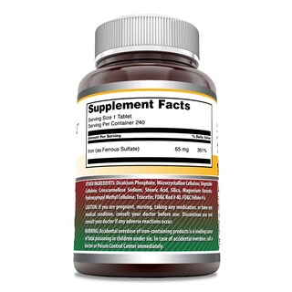 Foto 3 | Foto 3 | Suplemento de Hierro Amazing Formulas Sulfato Ferroso 65 mg 240 Comprimidos - Venta Internacional