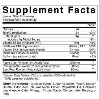Foto 2 | Foto 2 | Gomitas de Vinagre de Sidra de Manzana Vitamatic 1000 mg 60 Veganas - Venta Internacional
