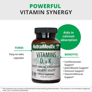 Foto 4 | Foto 4 | Suplemento Nutramedix Vitamina D3 y K2 90 Cápsulas - Venta Internacional