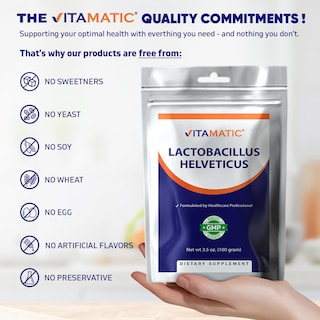 Foto 6 | Foto 6 | Polvo Probiótico Vitamatic Lactobacillus Helveticus 100g - Venta Internacional.