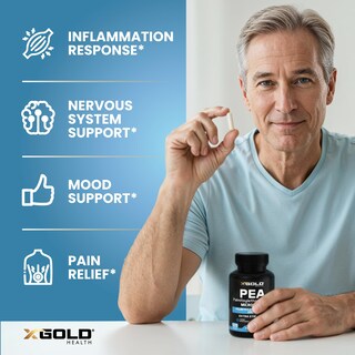 Foto 4 | Foto 4 | Suplemento X Gold Health Palmitoiletanolamida Pea 600 Mg - Venta Internacional.