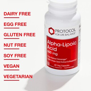 Foto 5 | Foto 5 | Suplemento Protocol De Ácido Alfa Lipoico 600 Mg Con Extracto De Semilla De Uva 60 Cápsulas - Venta Internacional.