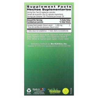 Foto 3 | Foto 3 | Suplemento Bio Nutrition con Semillas de Alcaravea 60 Cápsulas - Venta Internacional