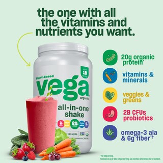 Foto 5 | Foto 5 | Proteína en Polvo Vega Organic All-in-One French Vanilla 680 g - Venta Internacional