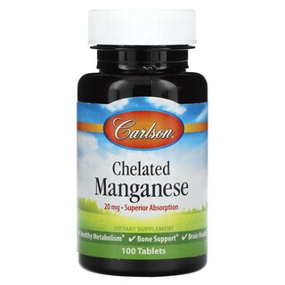 Foto 1 | Foto 1 | Suplemento Carlson Labs De Manganeso Quelado 20 Mg 100 Tabletas- Venta Internacional
