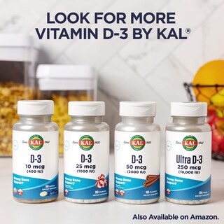 Foto 7 | Foto 7 | Suplemento Kal Vitamina D3 5000 Ui Cápsulas Blandas 90 Porciones - Venta Internacional