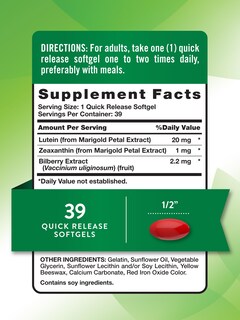 Foto 2 | Foto 2 | Suplemento Nature's Truth de Luteína y Zeaxantina 20 mg 39 Cápsulas Blandas - Venta Internacional