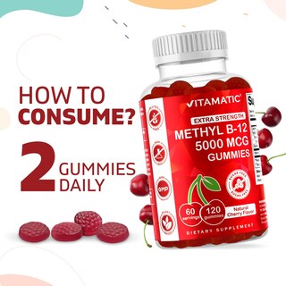 Foto 4 | Foto 4 | Vitamina B12 Vitamatic 120 Gomitas-Venta Internacional