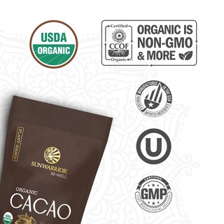 Foto 3 | Foto 3 | Cacao En Polvo Sunwarrior Organic 225 G Para Hornear Y Batido - Venta Internacional.