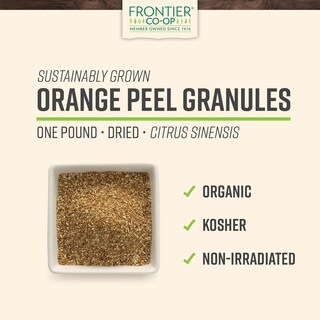 Foto 2 | Foto 2 | Gránulos De Cáscara De Naranja Orgánica Frontier Envasado A Granel De 454 G - Venta Internacional.
