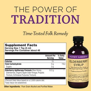 Foto 2 | Foto 2 | Sirope De Saúco Honey Gardens Con Miel Cruda 120 Ml (2 X 60 Ml) - Venta Internacional.