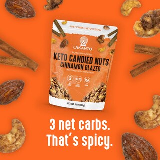 Foto 3 | Foto 3 | Nueces Confitadas Lakanto Glaseadas Con Canela Sin Azúcar Veganas 150 G - Venta Internacional.