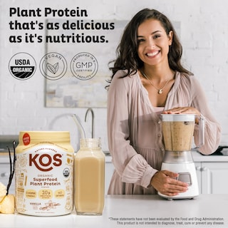 Foto 2 | Foto 2 | Proteína Vegana En Polvo Kos  Guisante Orgánico Y Vainilla  300 G  15 Porciones - Venta Internacional.