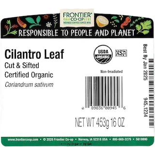 Foto 2 | Foto 2 | Condimento De Cilantro Seco Frontier Co-op Organic Bolsa A Granel De 454 G - Venta Internacional.