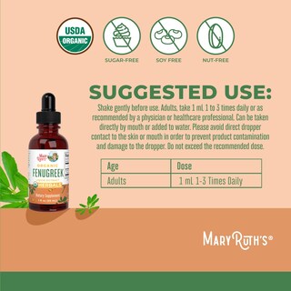 Foto 3 | Foto 3 | Suplemento De Extracto De Semilla De Alholva Orgánico De Maryruth 30 Ml - Venta Internacional.