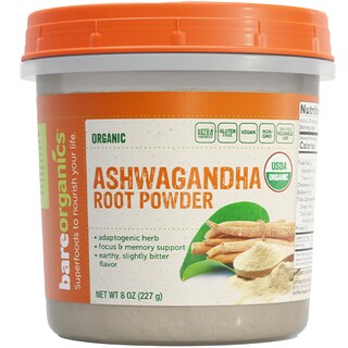 Foto 1 | Foto 1 | Raíz De Ashwagandha En Polvo Bareorganics 240 Ml Usda Organic Vegan - Venta Internacional.