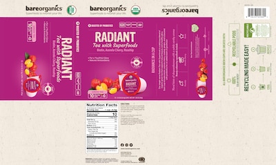 Foto 7 | Foto 7 | 10 Cápsulas Tea Bareorganics Radiant Con Superalimentos Y Probióticos - Venta Internacional.