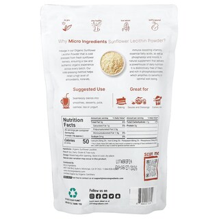 Foto 2 | Foto 2 | Microingredientes Orgánicos De Lecitina De Girasol En Polvo 454 G - Venta Internacional.