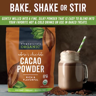 Foto 3 | Foto 3 | Cacao En Polvo Viva Naturals Organic 454 G Sin Azúcar - Venta Internacional.