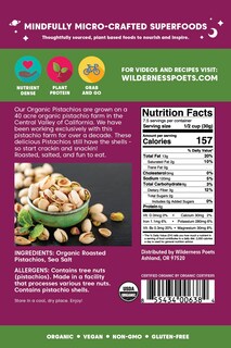 Foto 6 | Foto 6 | Pistachos Wilderness Poets Tostados Con Sal Marina Orgánica 230 G - Venta Internacional.