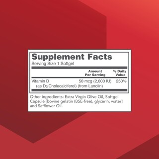 Foto 2 | Foto 2 | Suplementos Vitamina D3 2000 Ui 120 Cápsulas - Venta Internacional