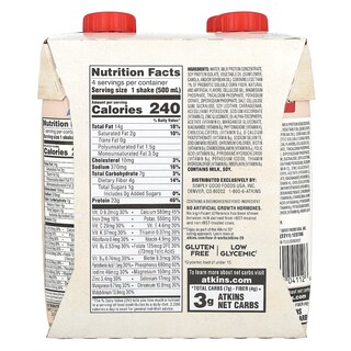 Foto 2 | Foto 2 | Batido De Proteínas Atkins Crema De Vainilla 500 Ml 4 Batidos - Venta Internacional.