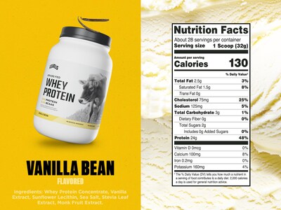 Foto 3 | Foto 3 | Niveles De Proteína De Suero En Polvo Vainilla Alimentada Con Pasto 907 G - Venta Internacional.