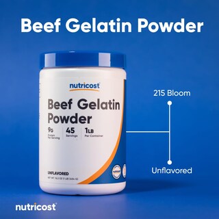 Foto 6 | Foto 6 | Beef Gelatin Powder Nutricost 454 g-Venta Internacional