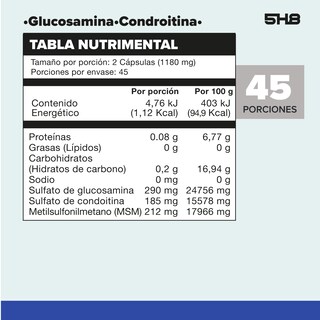 Foto 2 | Foto 2 | 5h8 Glucosamina + Condroitina + Msm  90 Caps