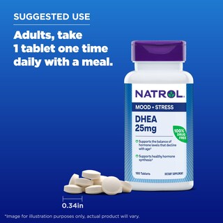 Foto 6 | Foto 6 | Suplemento Natrol Mood & Stress Dhea 25 Mg Con Calcio 180 Comprimidos - Venta Internacional.