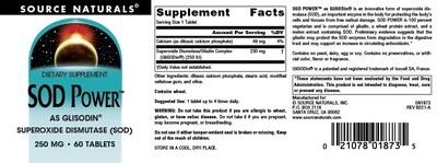Foto 4 | Foto 4 | Supplement Source Naturals Sod Power En Forma De Glisodina 250 Mg 60 Comprimidos - Venta Internacional.